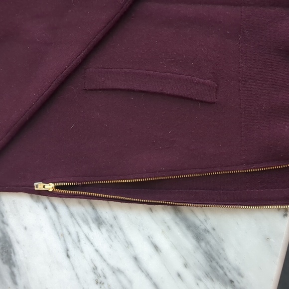 Guc J.Crew Collection burgundy merino wool sweater - Picture 4 of 5